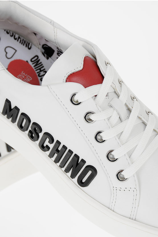 LOVE Leather Sneakers Moschino women - Cuoieria Shop On-line