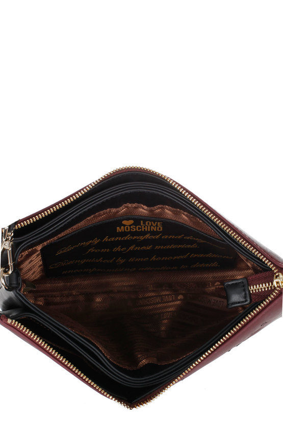 LOVE MOSCHINO Clutch Bag 3 Compartments with Print