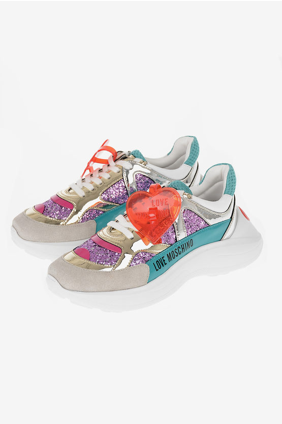 LOVE Sneakers Basse Glitterate