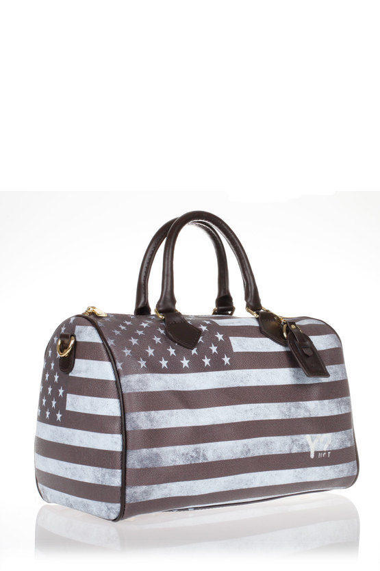 Medium Trunk Handbag USA Flag Print