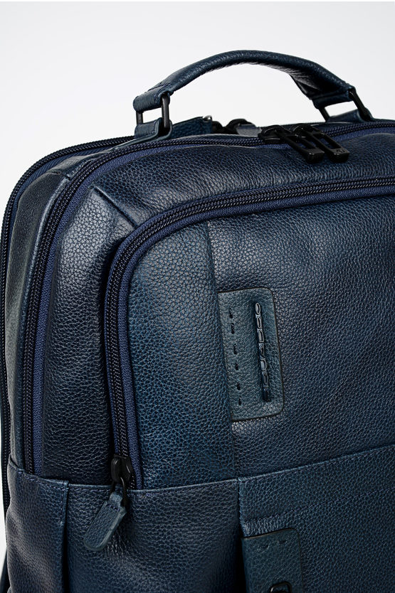 P15PLUS Leather Backpack Blue