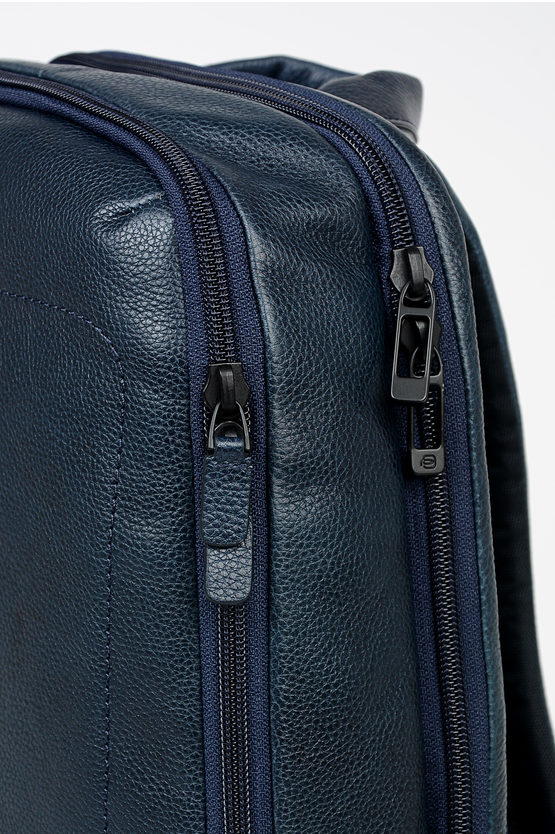 P15PLUS Leather Backpack Blue