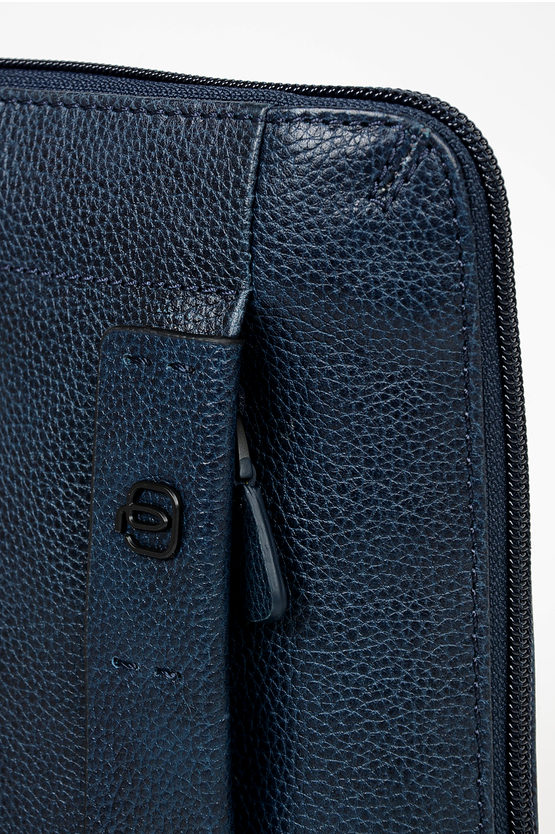 P15PLUS Leather Crossbody Bag Blue