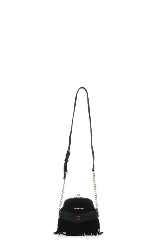 Suede Cross Body Bag with Fringes 
