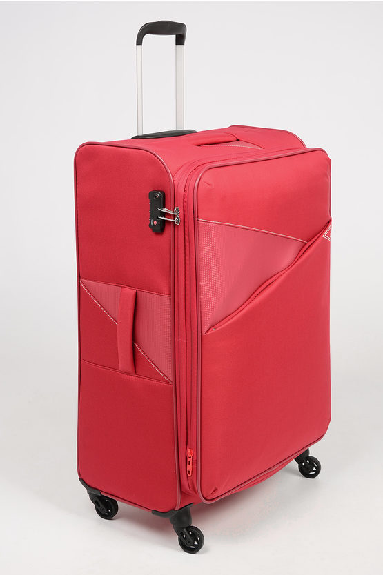 THUNDER Large Soft Trolley 77CM Exp. 4W Red