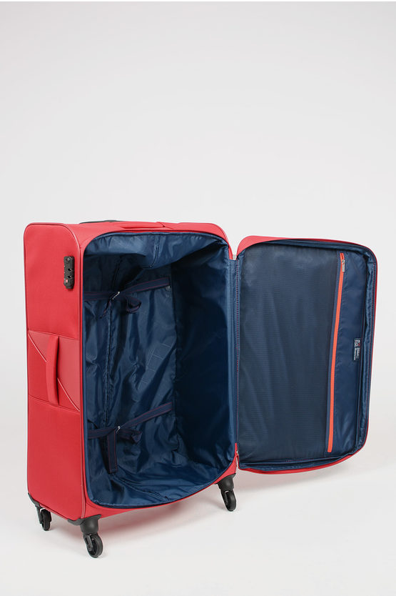THUNDER Large Trolley 77cm 4W Expandable Red
