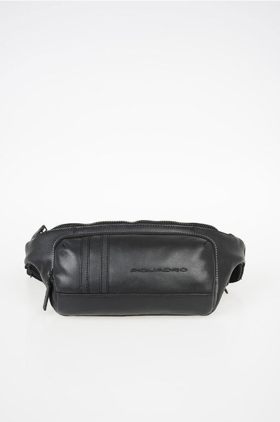 USIE Leather fanny Bum Bag Black