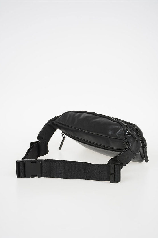 USIE Leather fanny Bum Bag Black