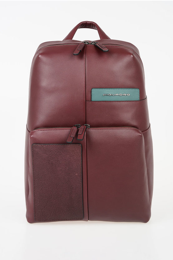 VANGUARD Leather Backpack Burgundy