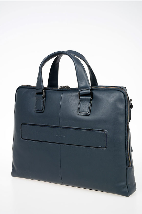VANGUARD Leather Business Document Bag Blue