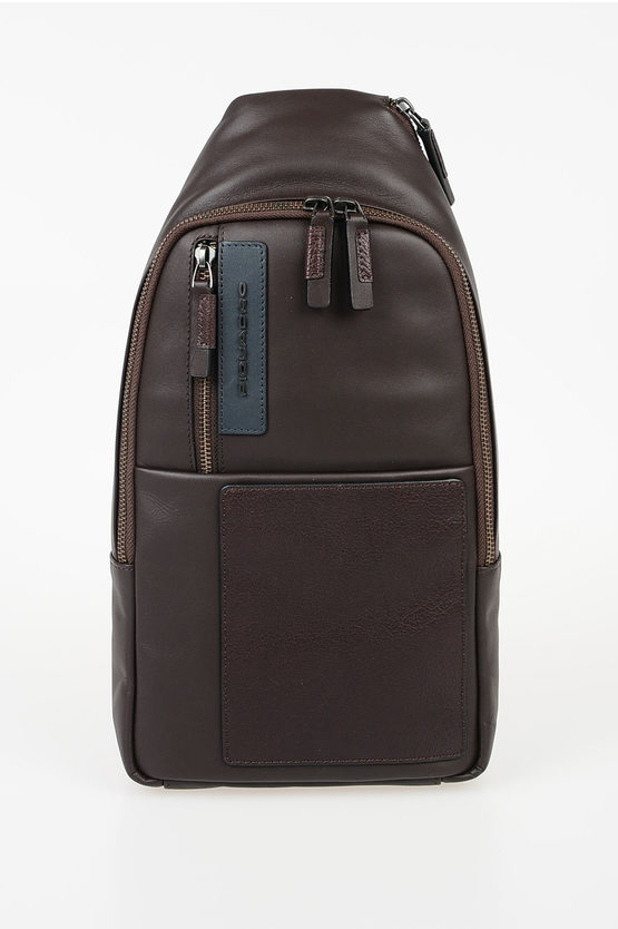 VANGUARD Leather Crossbody Bag Brown
