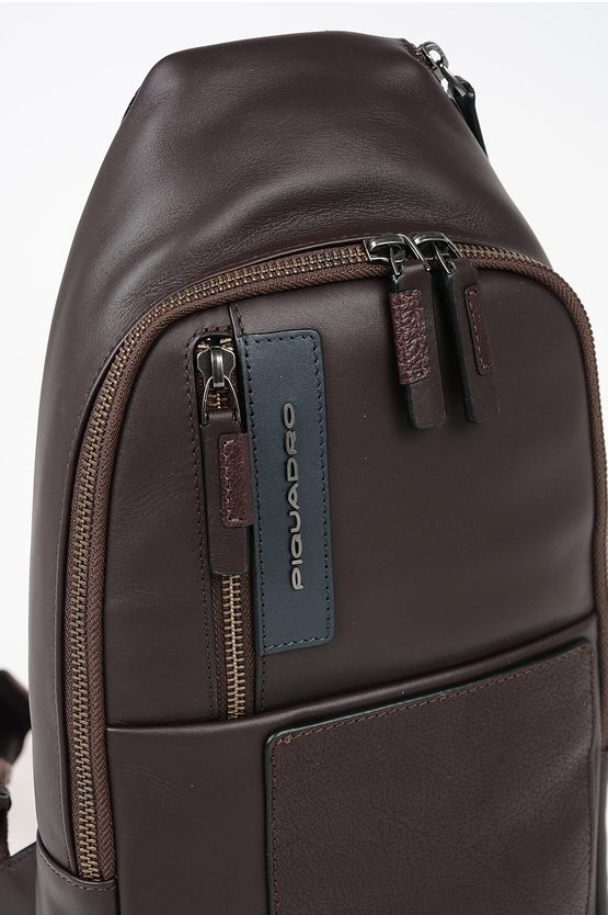 VANGUARD Leather Crossbody Bag Brown