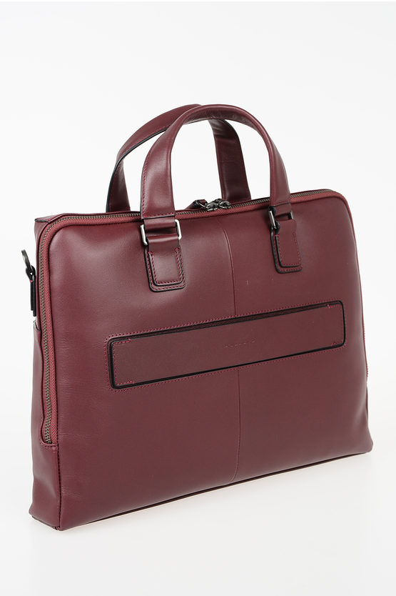 VANGUARD Leather Documents Business Bag Burgundy