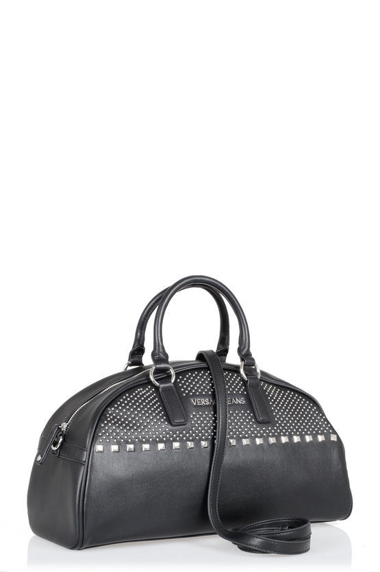 VERSACE JEANS Hand Bag in PU Leather and Studs