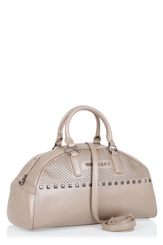VERSACE JEANS Hand Bag in PU Leather and Studs