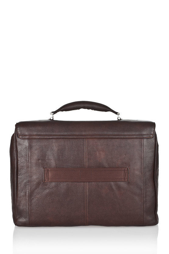 VIBE Laptop Briefcase 2 Gussests Dark Brown