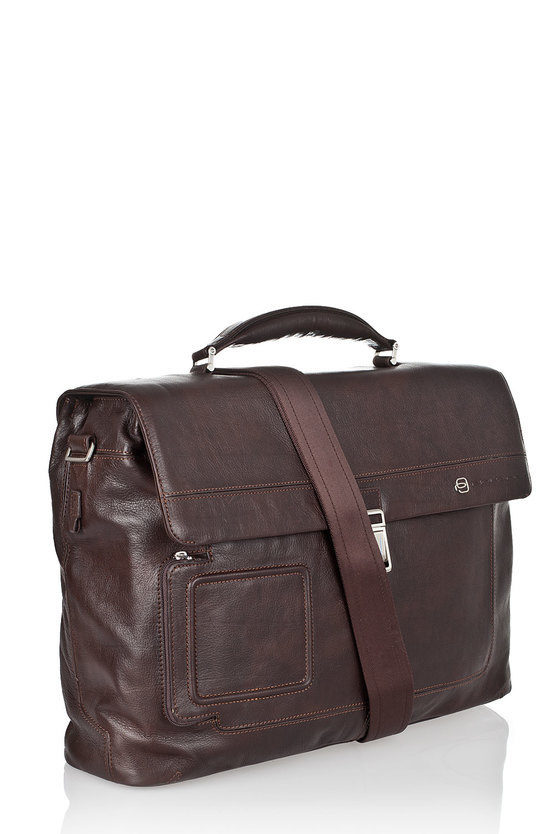 VIBE Laptop Briefcase 2 Gussests Dark Brown