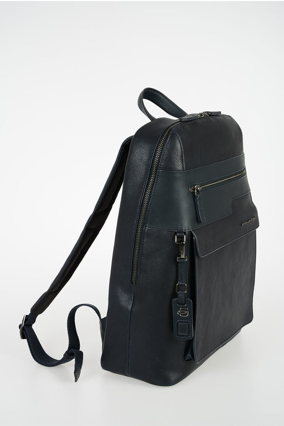 VOSTOK Leather Backpack Dark Blue