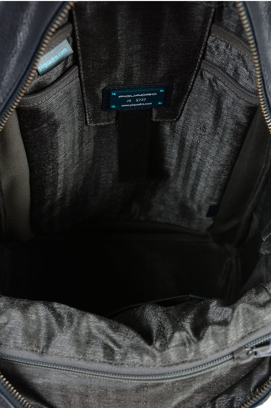 VOSTOK Leather Backpack Dark Blue