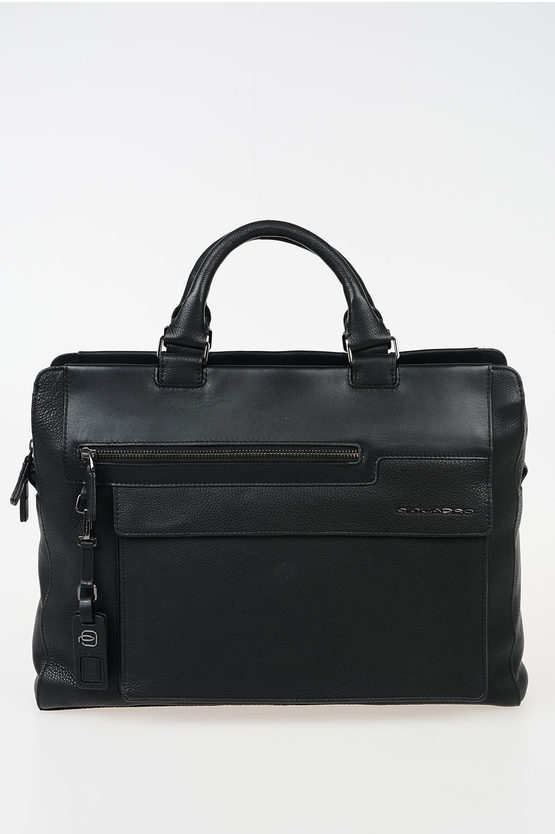 VOSTOK Leather Briefcase Bag Black
