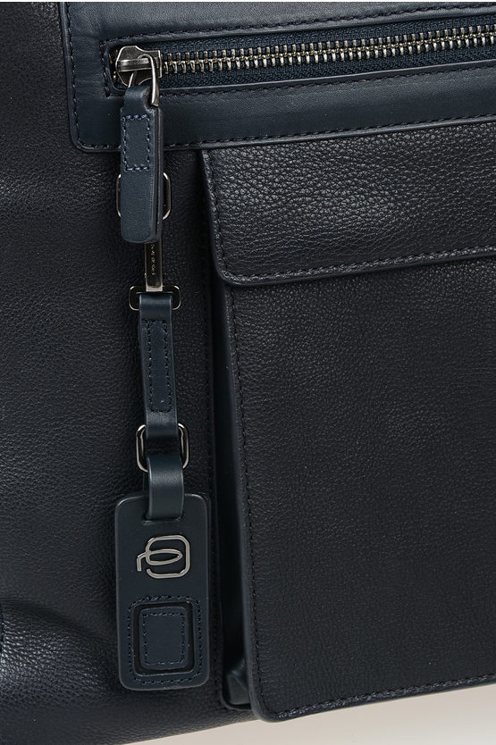 VOSTOK Leather Briefcase Bag Blue