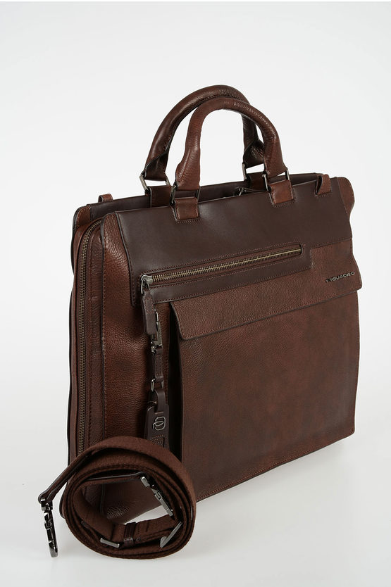 VOSTOK Leather Business Bag Dark Brown