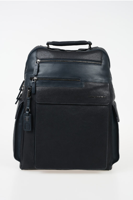 VOSTOK Leather Notebook Backpack Blue